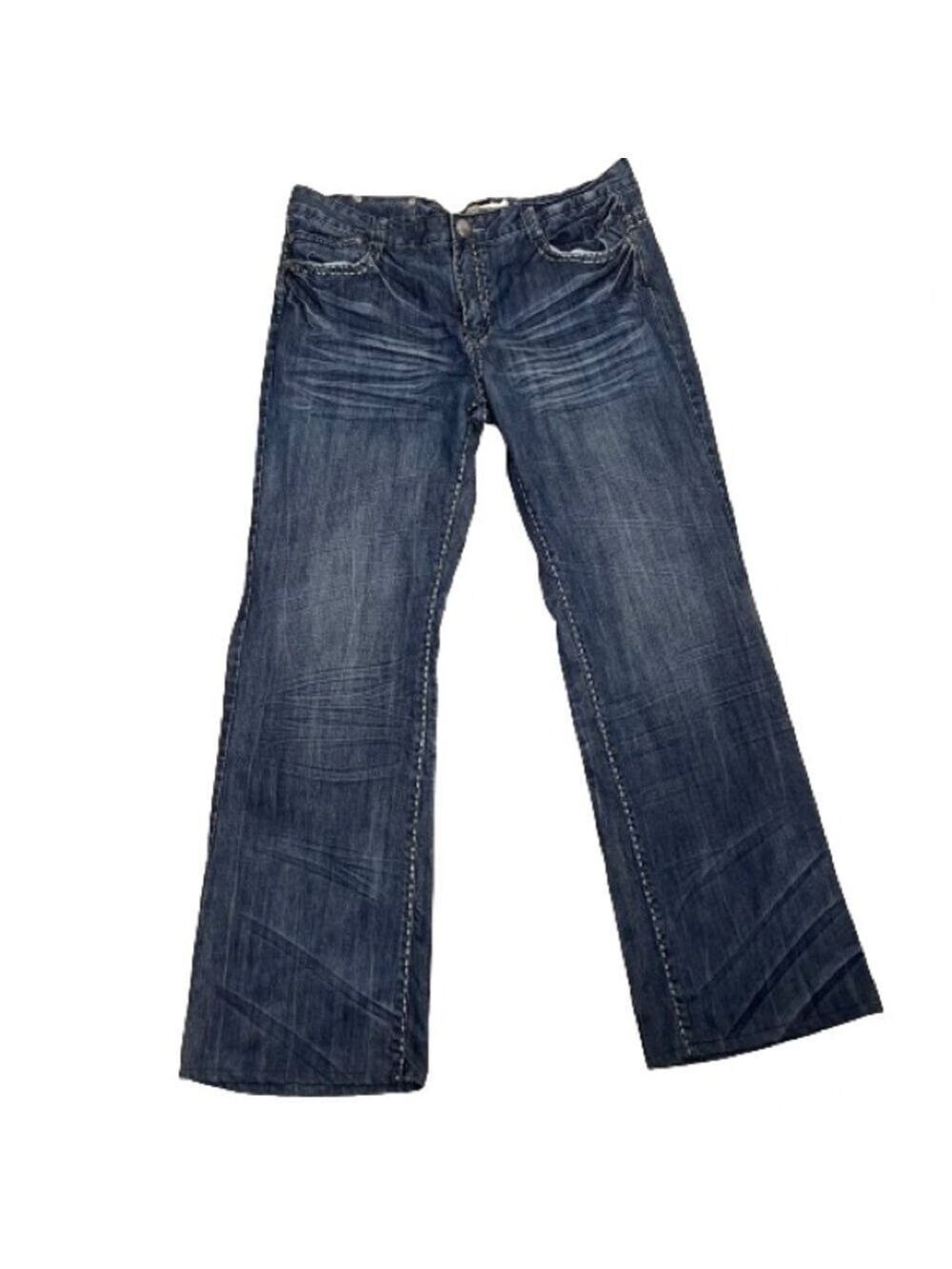 Men’s SMASH Vintage Blue Flare Bootcut Western Denim Jeans Size 40 x 32 US!